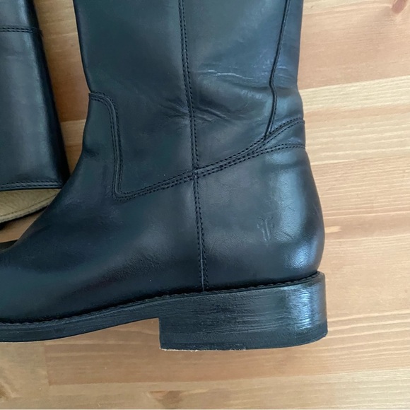 Frye Jayden Button Melissa Tall Black Leather High Riding Boots 6B Style 3475095 - Picture 6 of 15